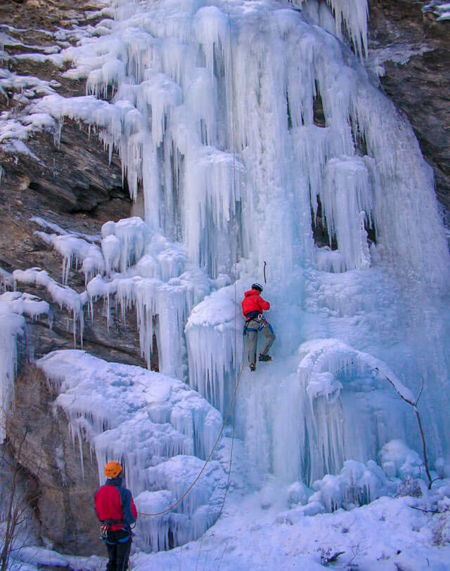 Escalade de glace dans le Queyras