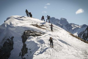 Ski de randonnée dans le Queyras, activité d'hiver à la Maison de Gaudissard